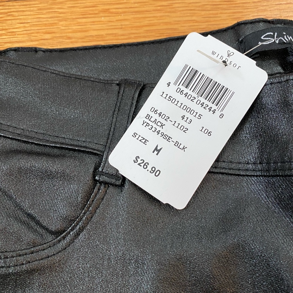 Faux leather pants
